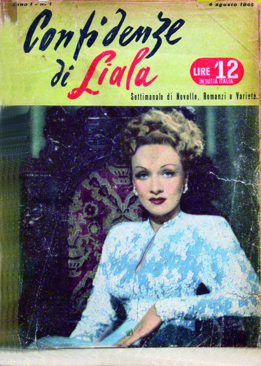 Cover of the firsst issue of weekly Confidenze (4 August 1946)