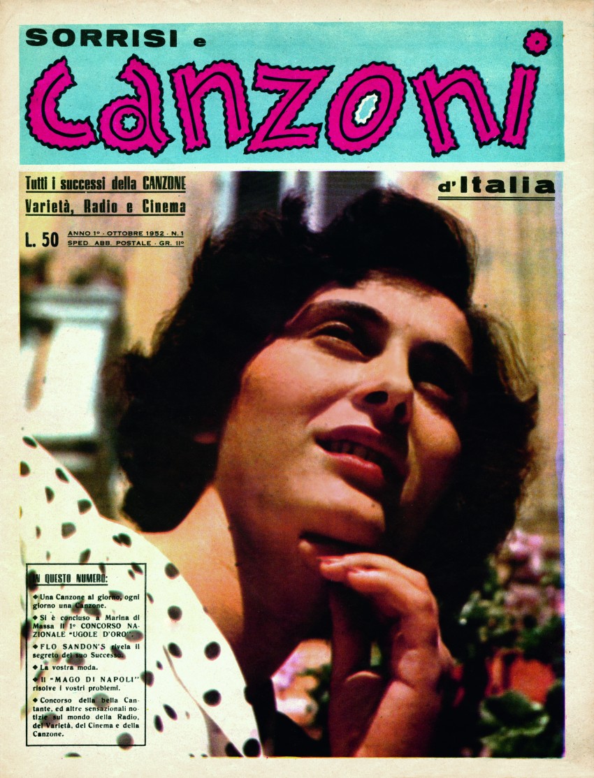 Cover of the first issue of Tv Sorrisi e Canzoni (October 1952)