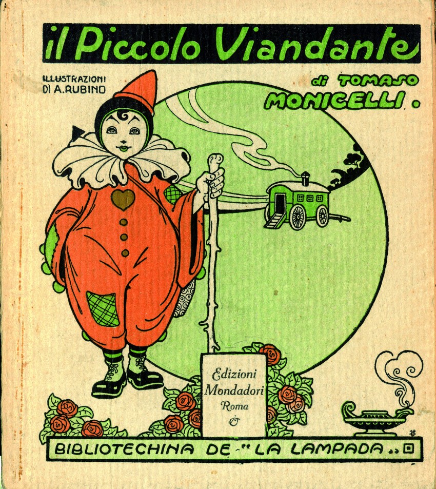 Il piccolo viandante di Tomaso Monicelli, con illustrazioni di Antonio Rubino, inaugura la collana La lampada (1913). Immagine concessa con licenza CC BY-SA 4.0