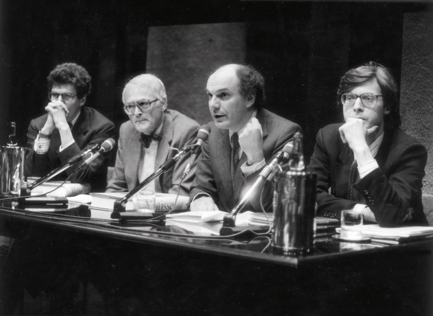 Leonardo Mondadori, Vittorio Sgarbi, Alain Elkann e Pierre Schneider - Immagine concessa con licenza CC BY-SA 4.0